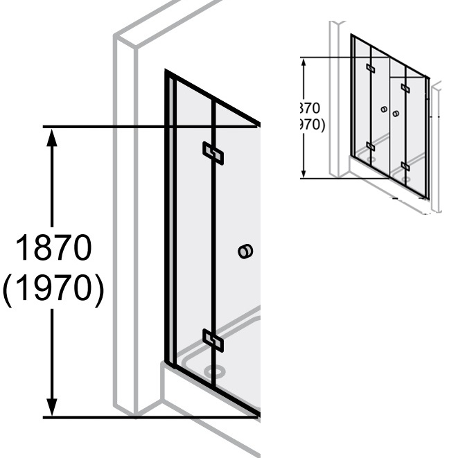 Дверь распашная Huppe 501 Design 510959055322